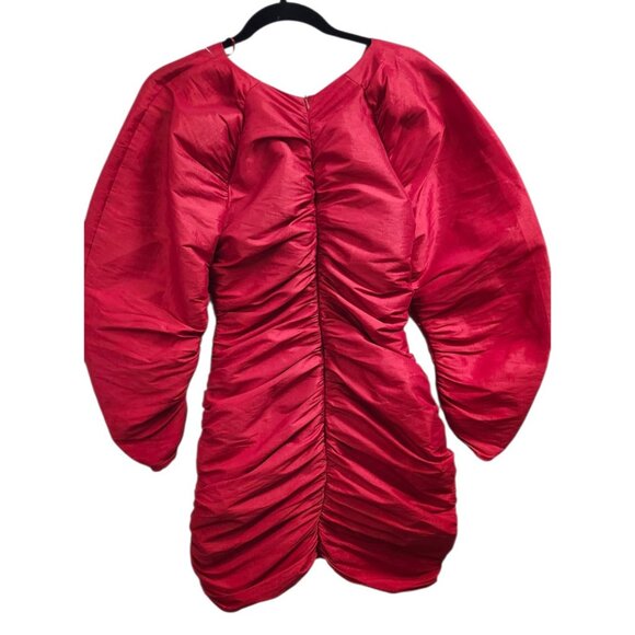 Rare Zara Red Draped Mini Dress. Size S - Picture 8 of 16